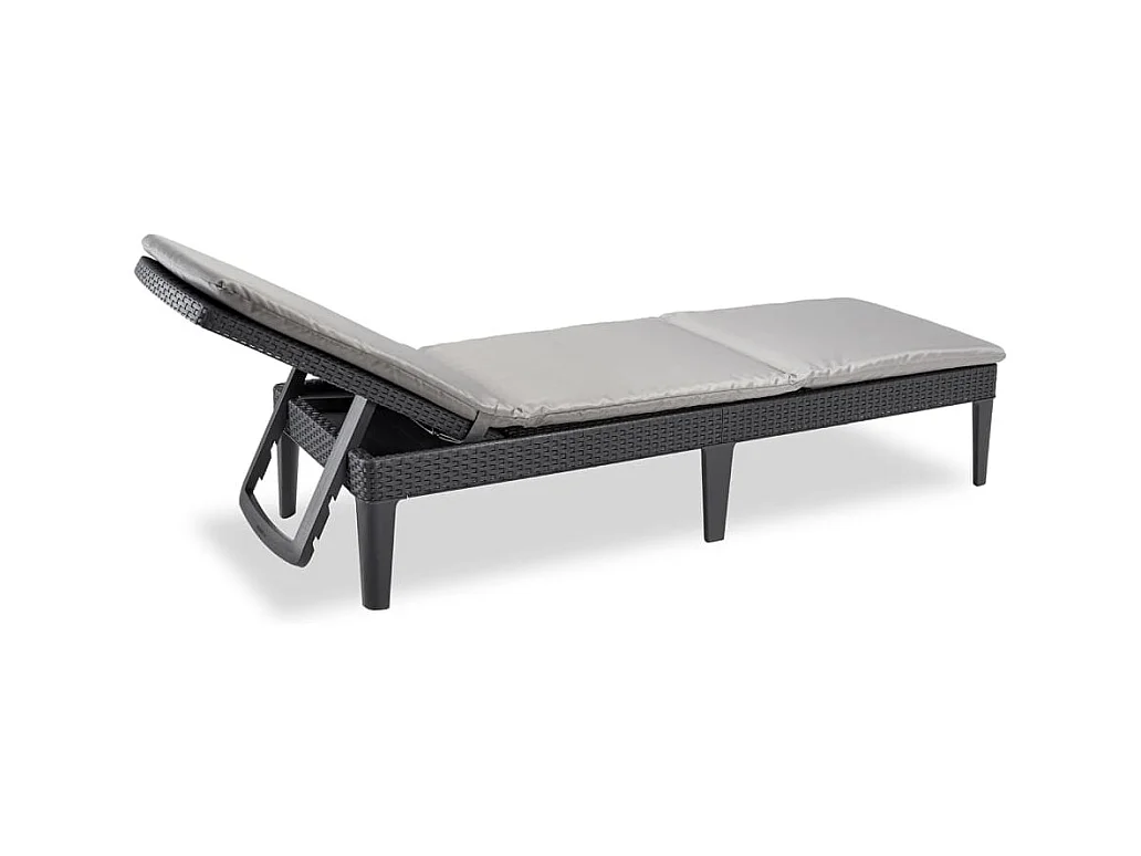 Sonnenliege mit Auflage Jaipur Graphitgrau