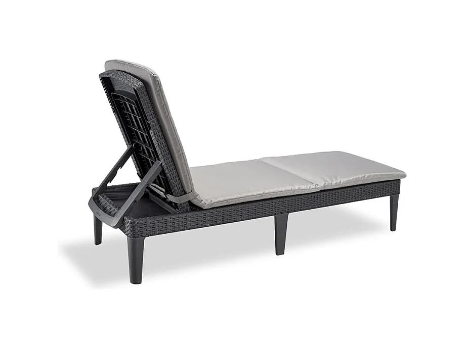 Sonnenliege mit Auflage Jaipur Graphitgrau