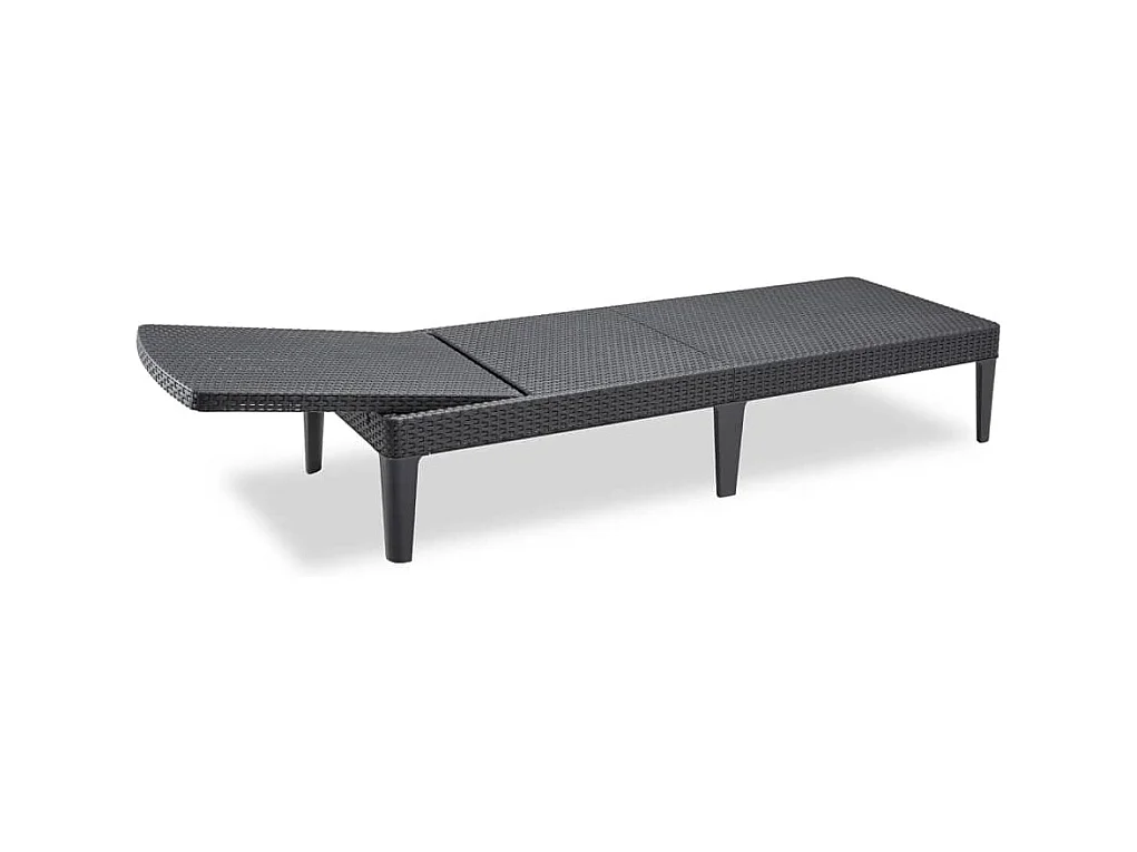 Sonnenliege mit Auflage Jaipur Graphitgrau