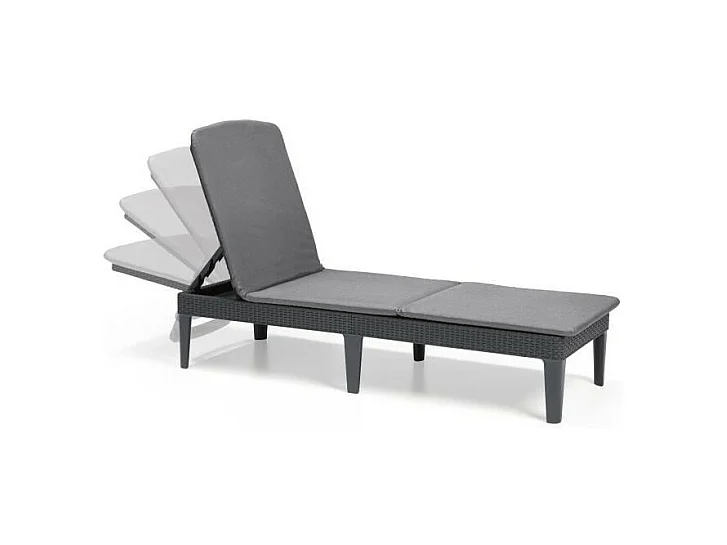 Chaise longue avec coussin Jaipur Graphite