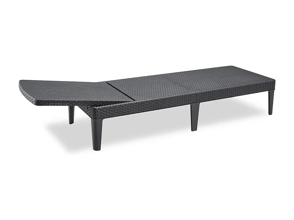 Sonnenliege mit Auflage Jaipur Graphitgrau