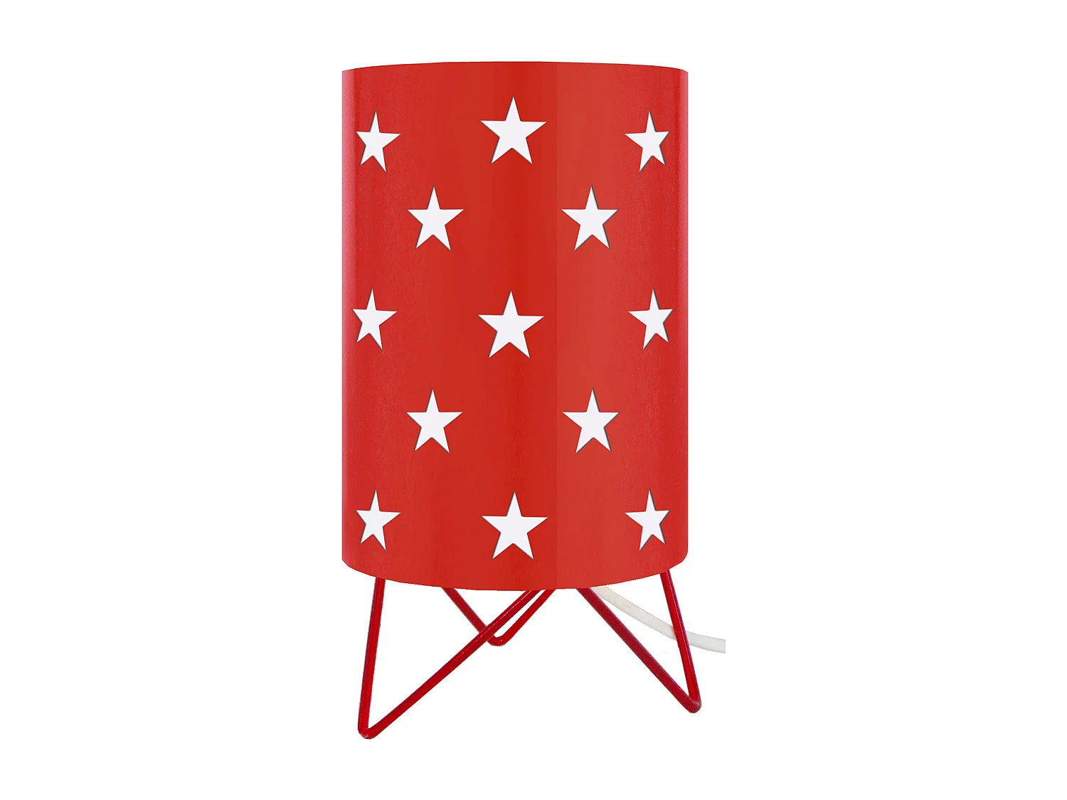 Abajur TOSEL OLIVIA tecido geométrico acinzentado D18 x  H29  cm