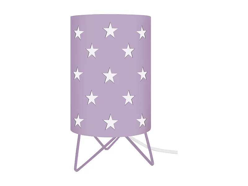 Lámpara de noche TOSEL ,metal,violeta ,A27xD16xP16cm