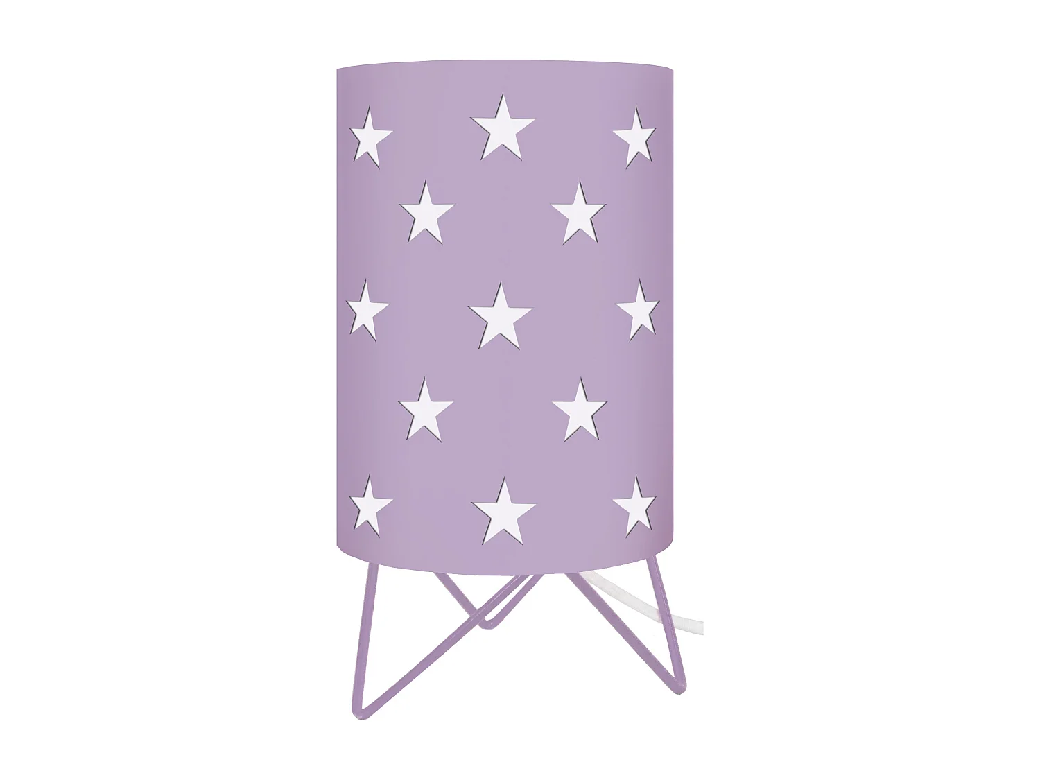 Lámpara de noche TOSEL ,metal,violeta ,A27xD16xP16cm