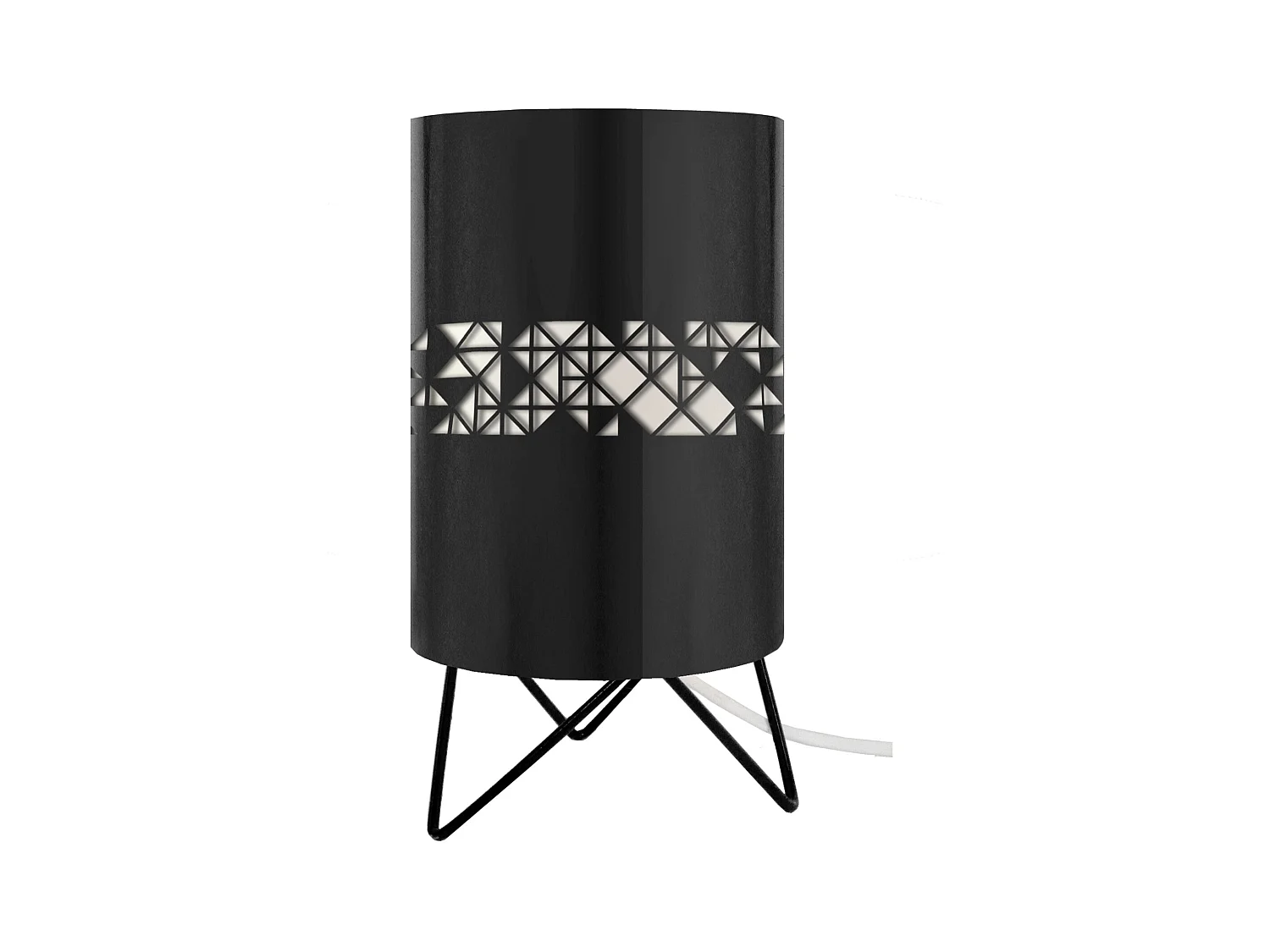 Lámpara de noche TOSEL ,metal,Negro ,A27xD16xP16cm