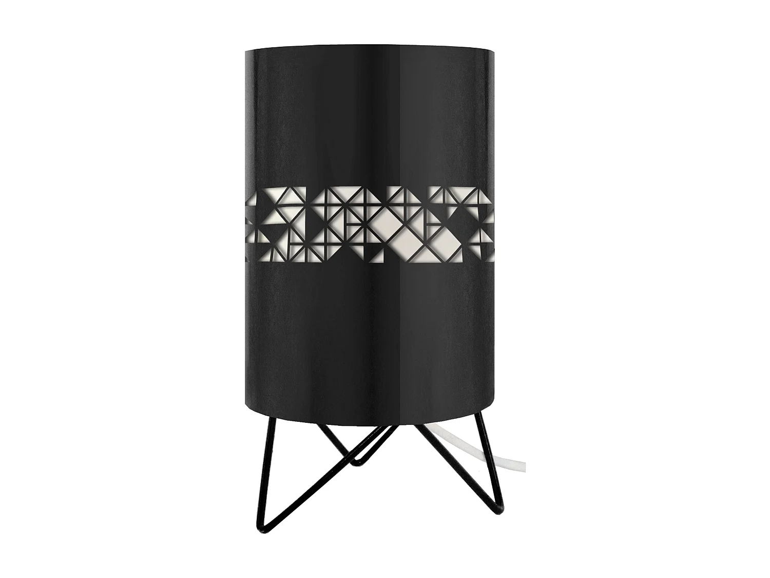 Lámpara de noche TOSEL ,metal,Negro ,A27xD16xP16cm