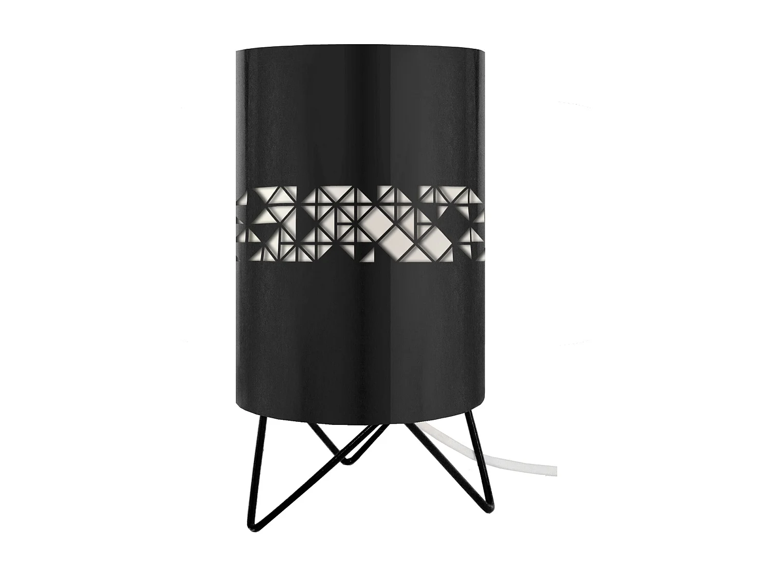 Lámpara de noche TOSEL ,metal,Negro ,A27xD16xP16cm