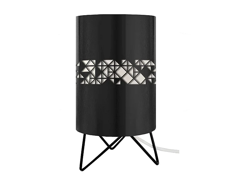 Lampe de Chevet TOSEL ,métal,Noir ,H27xD16xP16cm