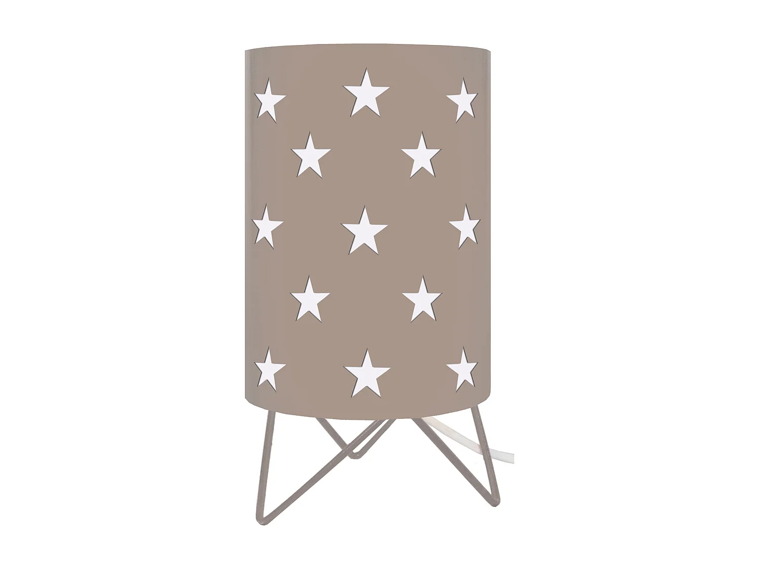 Lámpara de noche TOSEL ,metal,Gris ,A27xD14xP14cm