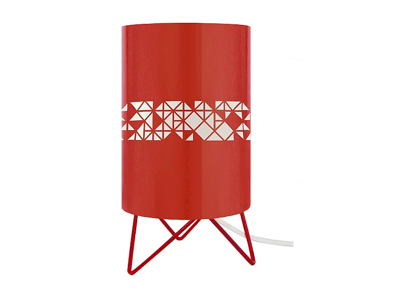 Lámpara de noche TOSEL ,metal,Rojo,A27xD16xP16cm