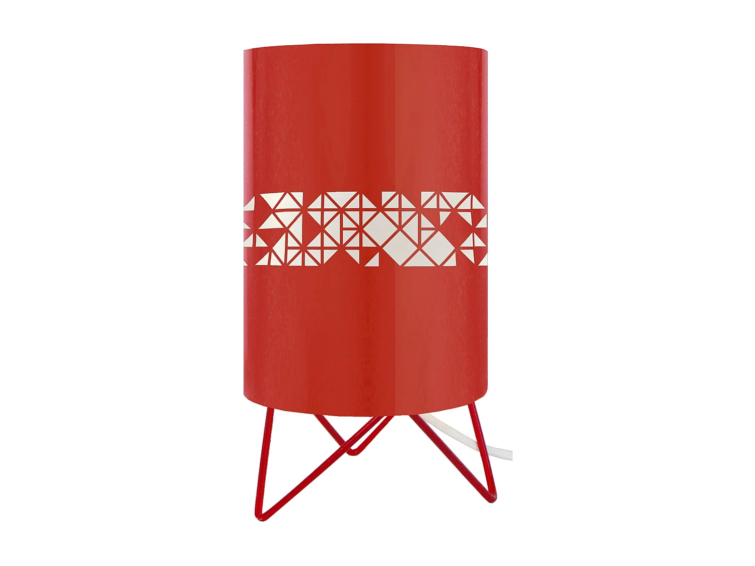 Lámpara de noche TOSEL ,metal,Rojo,A27xD16xP16cm