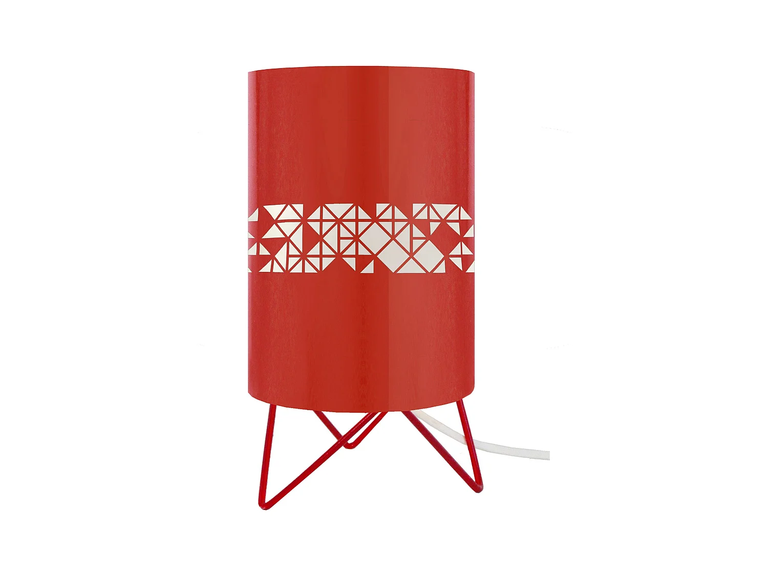 Lampe de Chevet TOSEL ,métal,Rouge ,H27xD16xP16cm