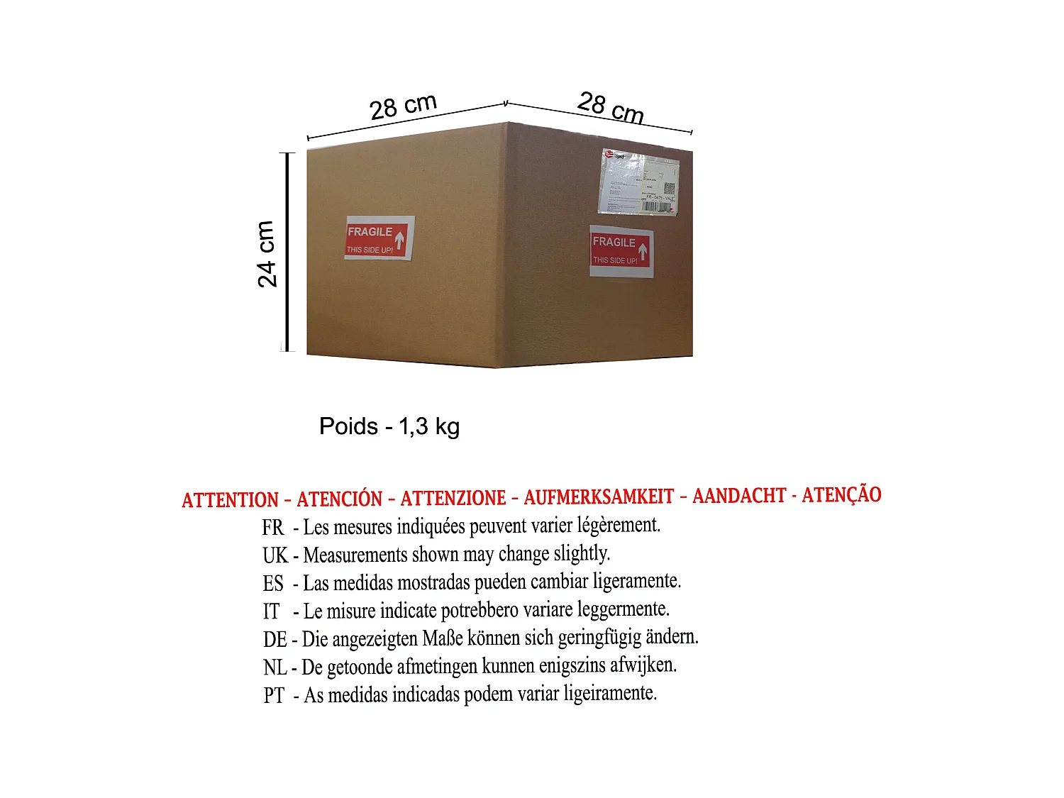 Aplique TOSEL , metal,Naranja,A10,5xD20xP20cm