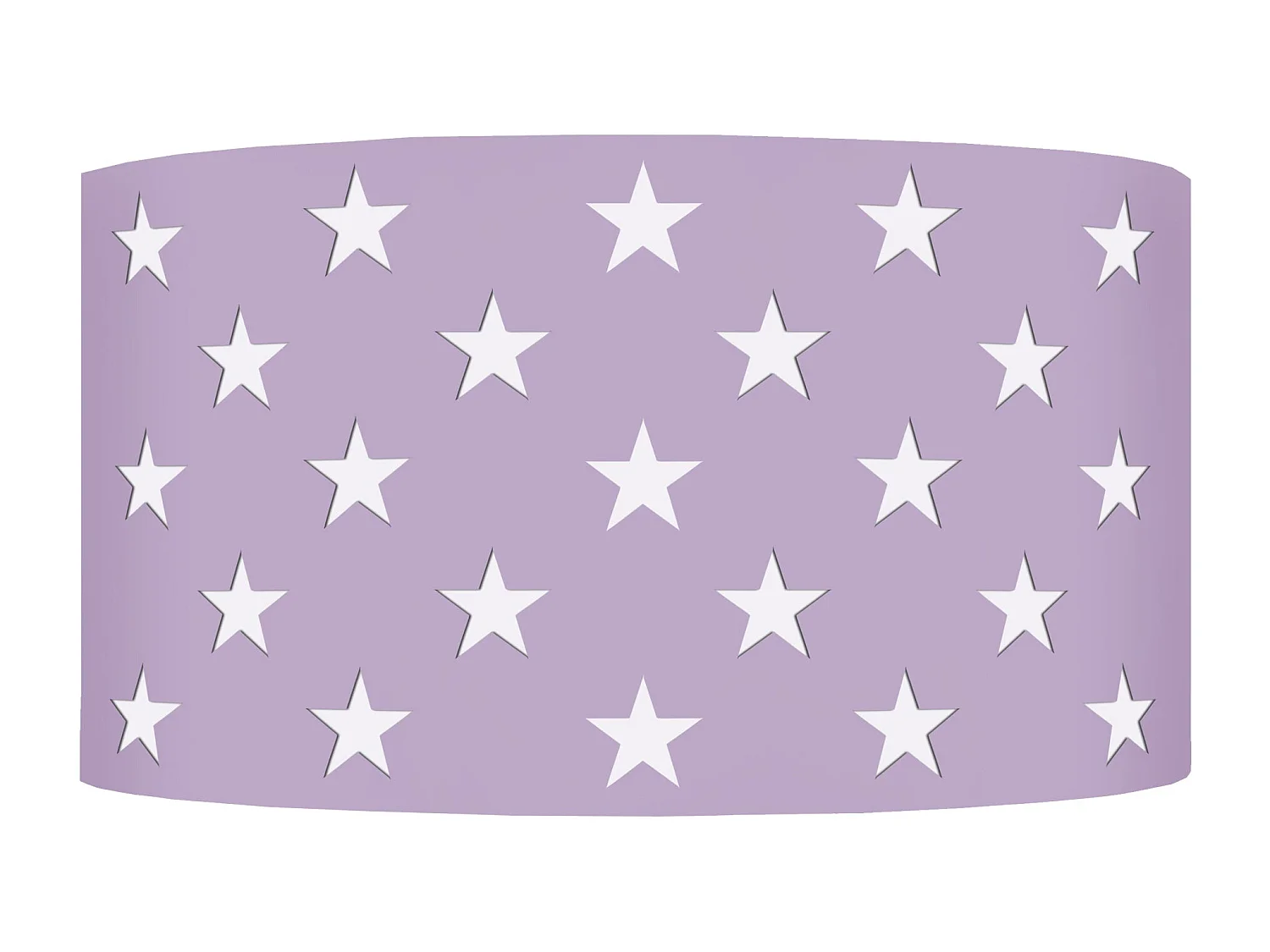 Aplique TOSEL ETOILES metal meio cilindro malva D25 x  H10,5  cm