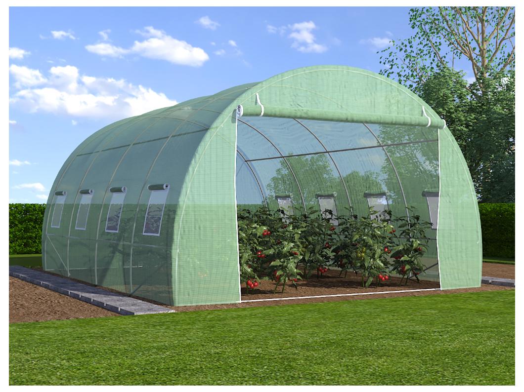 Couverture de rechange pour serre tunnel 12m² - L300 x l400 x H200 cm - Vert - IPOMEA