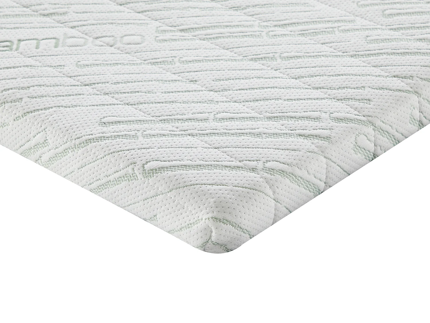 Topmadrass 160 x 200 cm memoryskum bambus betræk 5 cm tykkelse - LUFFY fra NATUREA