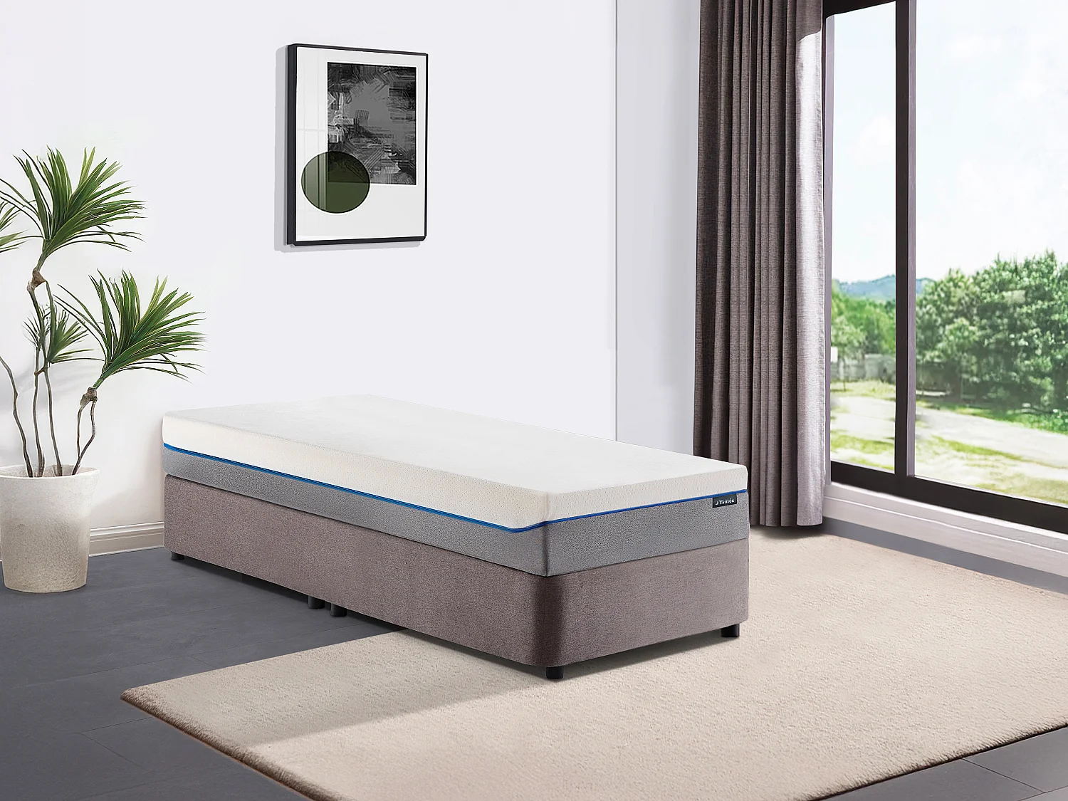 Matelas de relaxation 90 x 200 cm mémoire de forme ép.20cm - POSEIDON de YSMÉE