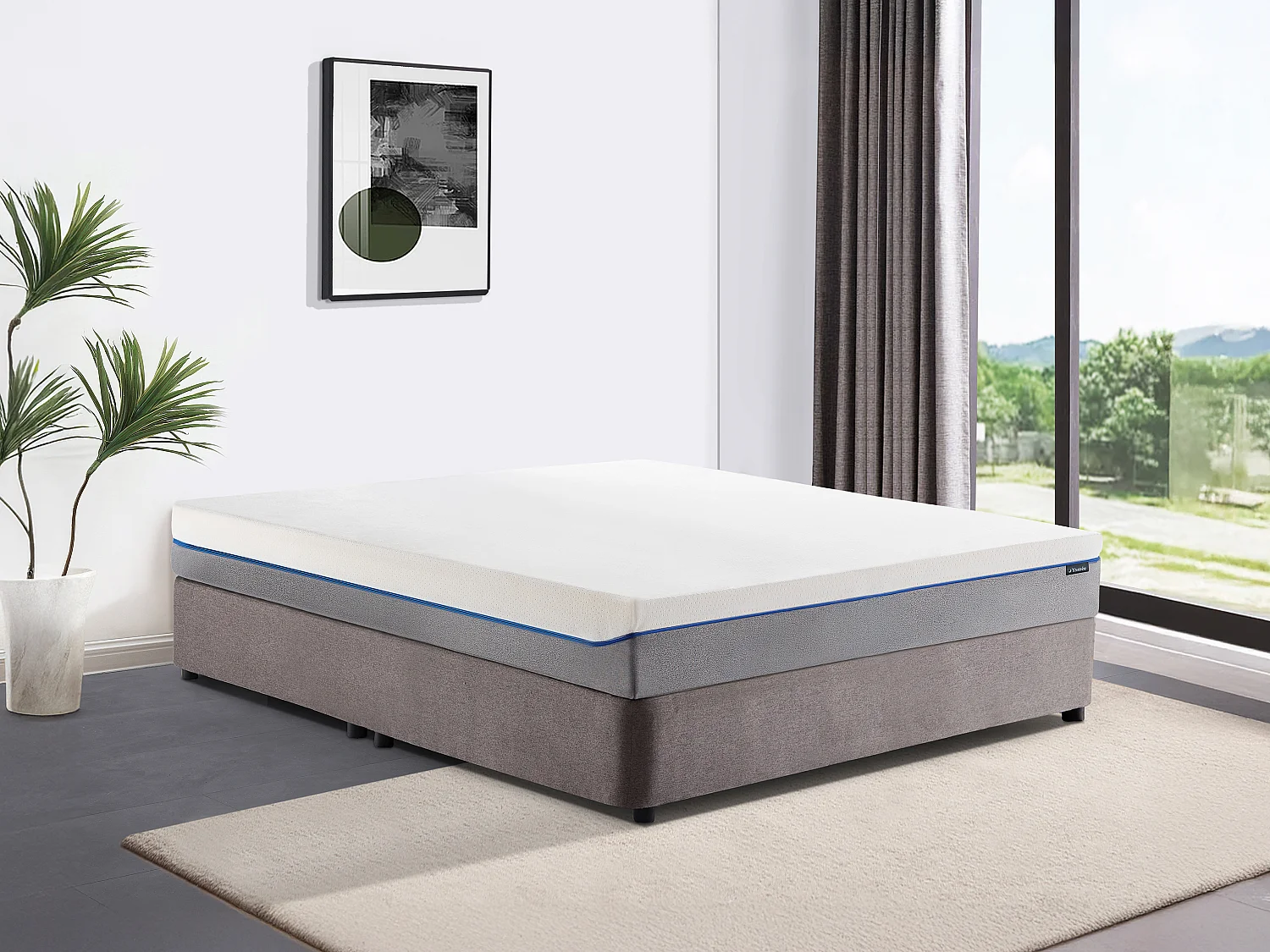 Matelas de relaxation 140 x 200 cm mémoire de forme ép.20cm - POSEIDON de YSMÉE
