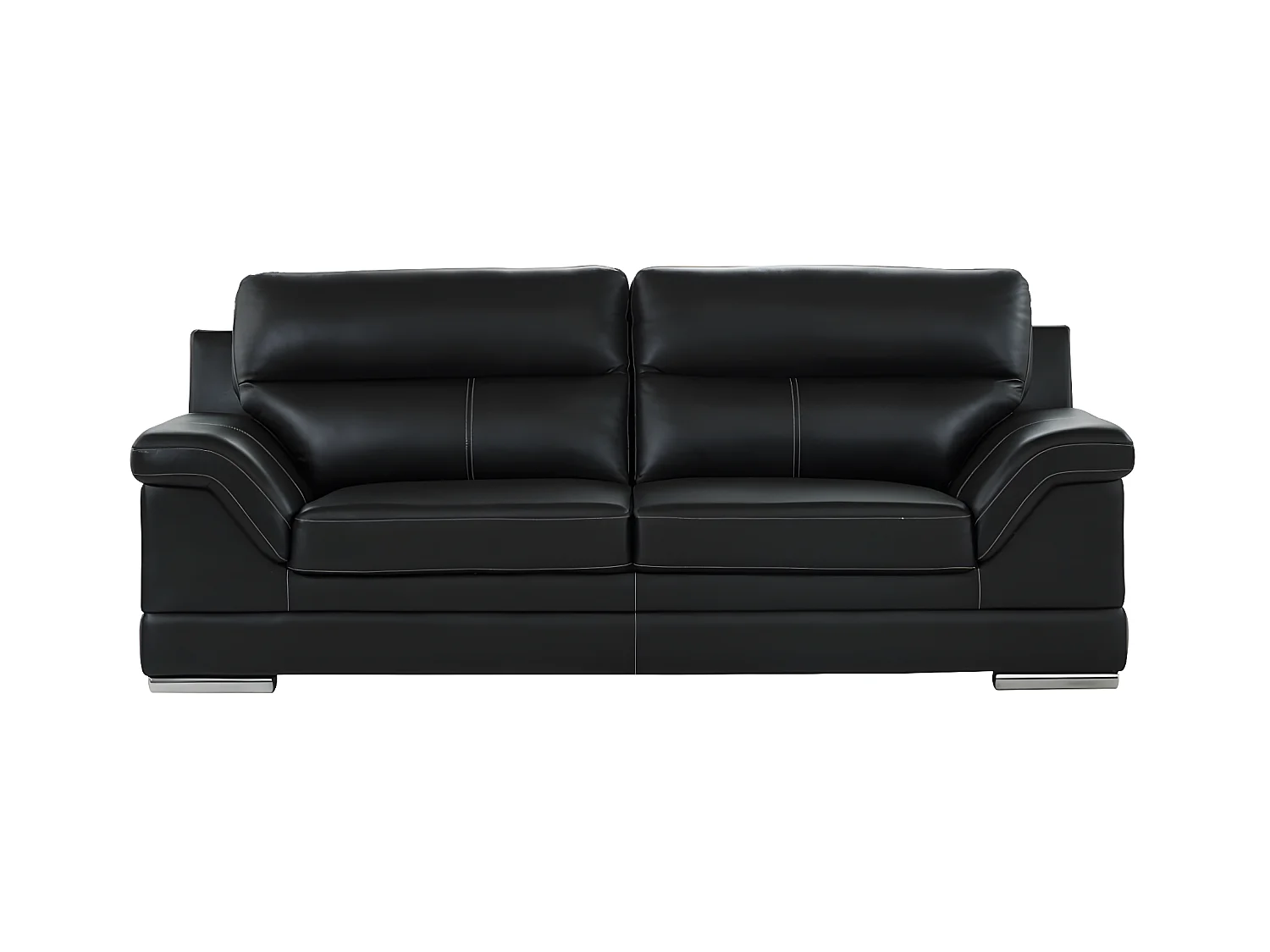 Kanapa 3+2 MONIKA z bawolej skóry – Kolor czarny