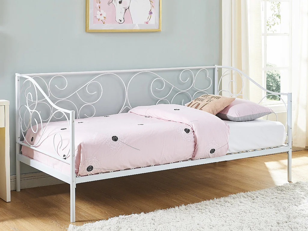 Cama banco VIVIAN - 90 x 200 cm - Metal -Negro