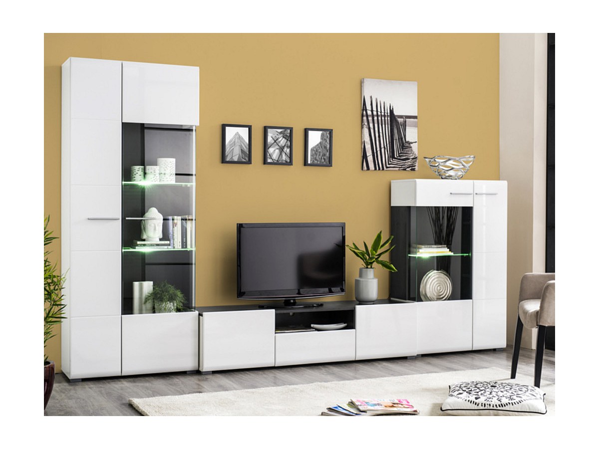 TV-Möbel TV-Wand mit LED-Beleuchtung TIMEO günstig kaufen