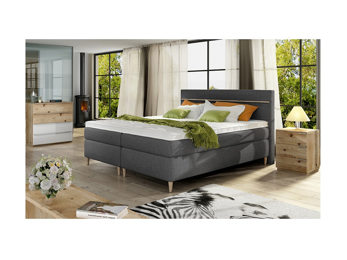 Boxspringbett Stoff LUND - 160 x 200 cm jetzt günstig und bequem online
