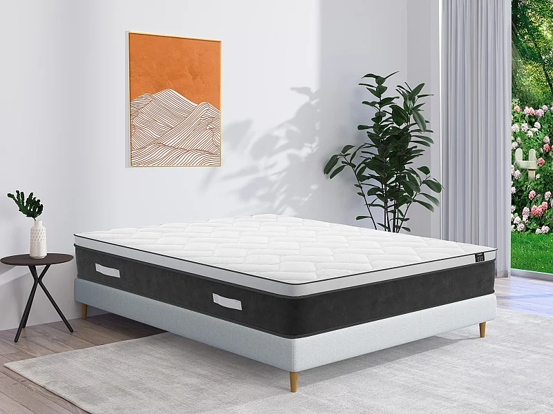 PurrJoys Materasso Ibrido Queen 30 Cm - Memory Foam Con Gel E Molle Insacchettate