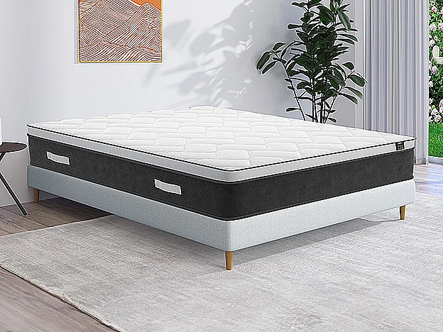 Matelas 160 x 200 cm hybride ressorts ensachés et mémoire de forme ép.25cm - ASTRIA Art Collection de YSMÉE