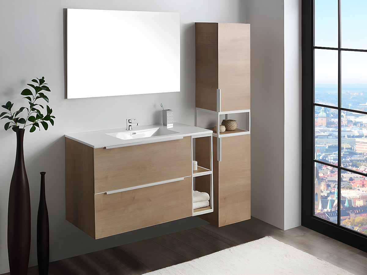 Komplettbad ORANE - Badezimmermöbel - Holzoptik kaufen