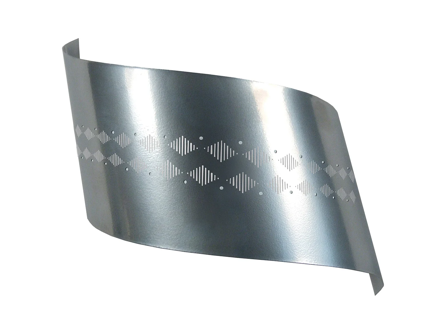 Aplique TOSEL VAGUE IKAT DIAMANTES metal geométrico acinzentado D25 x  H10  cm