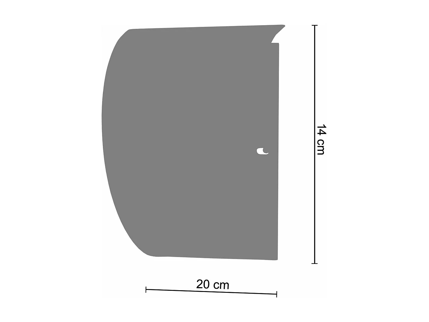 Aplique TOSEL LUNE metal meio cilindro branco D14 x  H11  cm