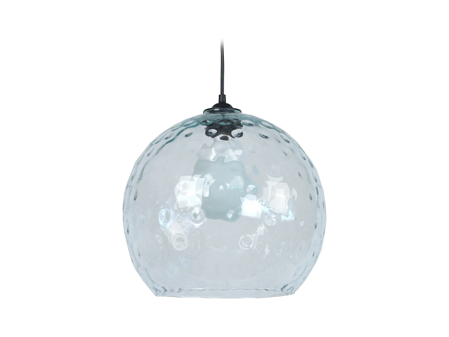 Suspensão TOSEL  GLOBE OPTIQUE vidro globo céu azul D20 x  H77  cm