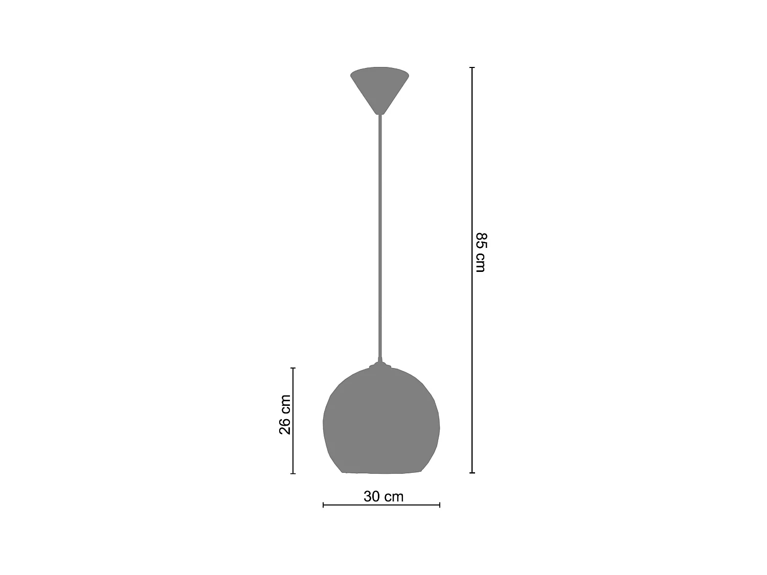 Suspensão TOSEL  GLOBE OPTIQUE vidro globo céu azul D20 x  H77  cm