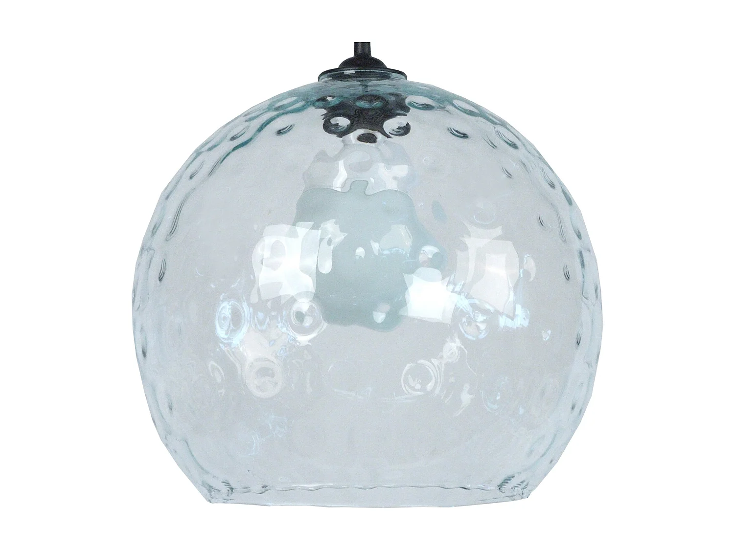 Suspensão TOSEL  GLOBE OPTIQUE vidro globo céu azul D20 x  H77  cm