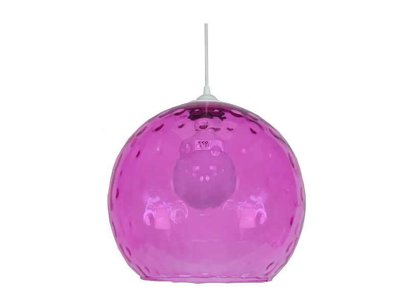 Suspensão TOSEL  GLOBE OPTIQUE vidro globo azulado D30 x  H80  cm