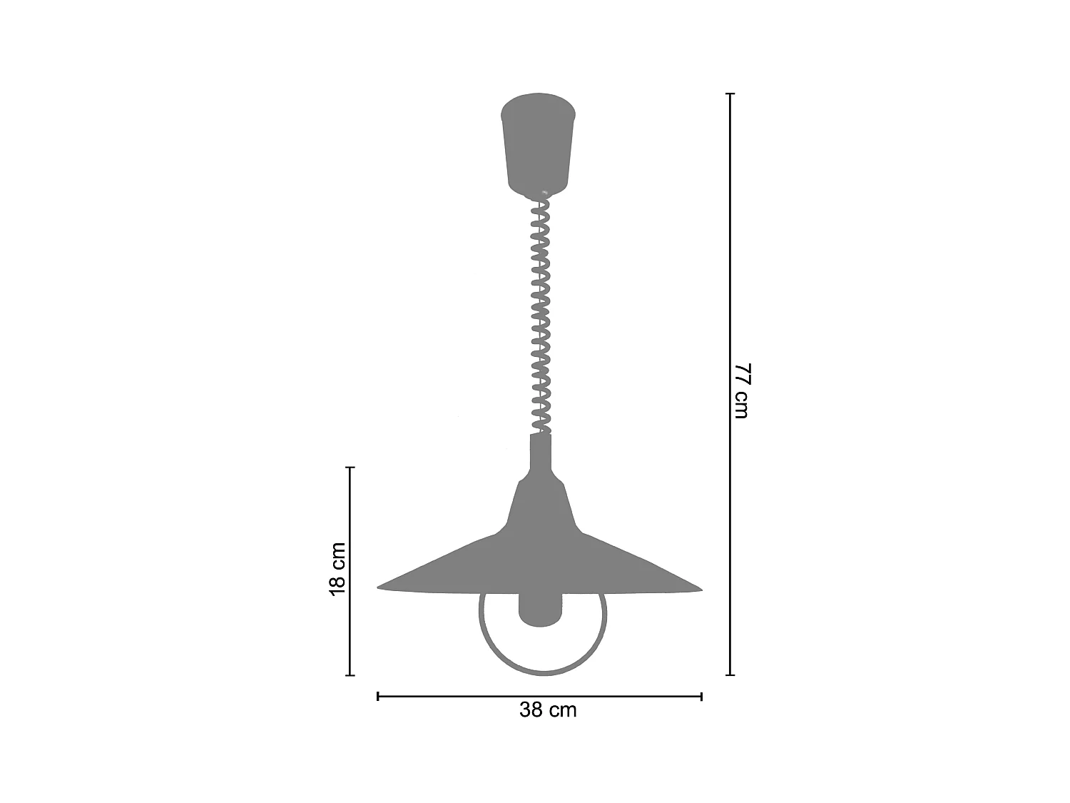 Suspensão TOSEL  M&B ETOILES metal cúpula castanho D37,5 x  H70  cm