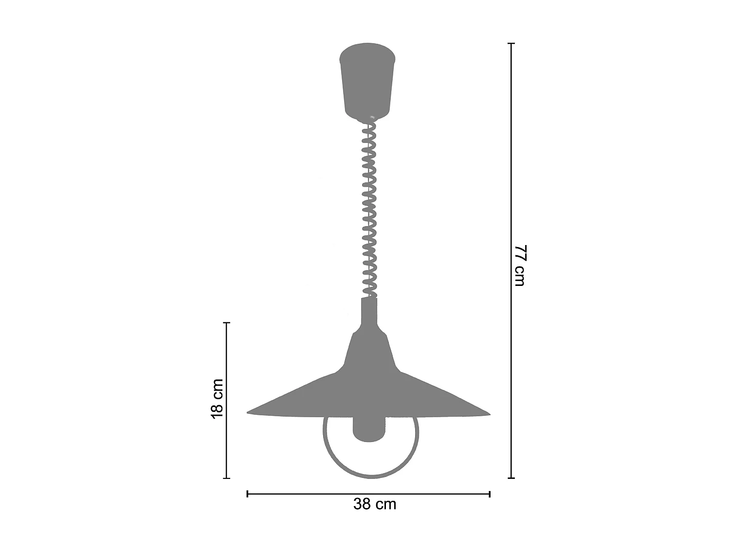 Suspensão TOSEL  M&B ETOILES metal cúpula castanho D37,5 x  H70  cm