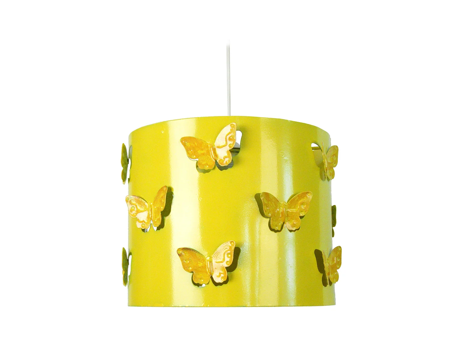 Suspensión  TOSEL ,metal, AMARILLO,A 80xD27x P 27cm