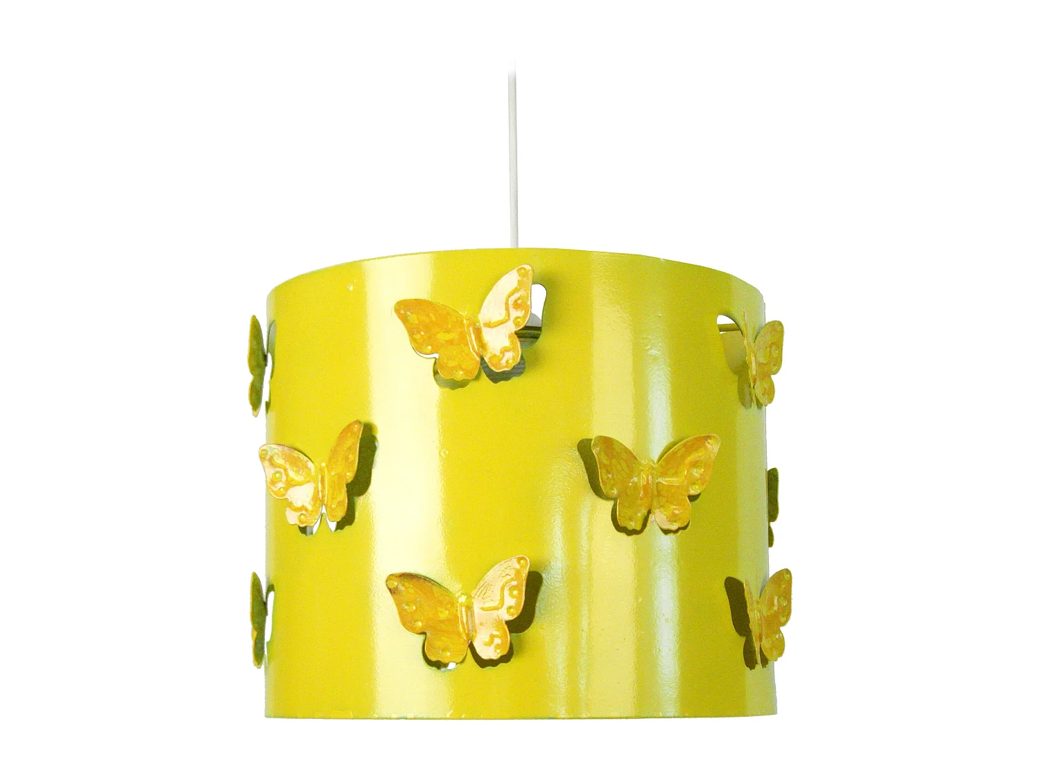 Suspensión  TOSEL ,metal, AMARILLO,A 80xD27x P 27cm