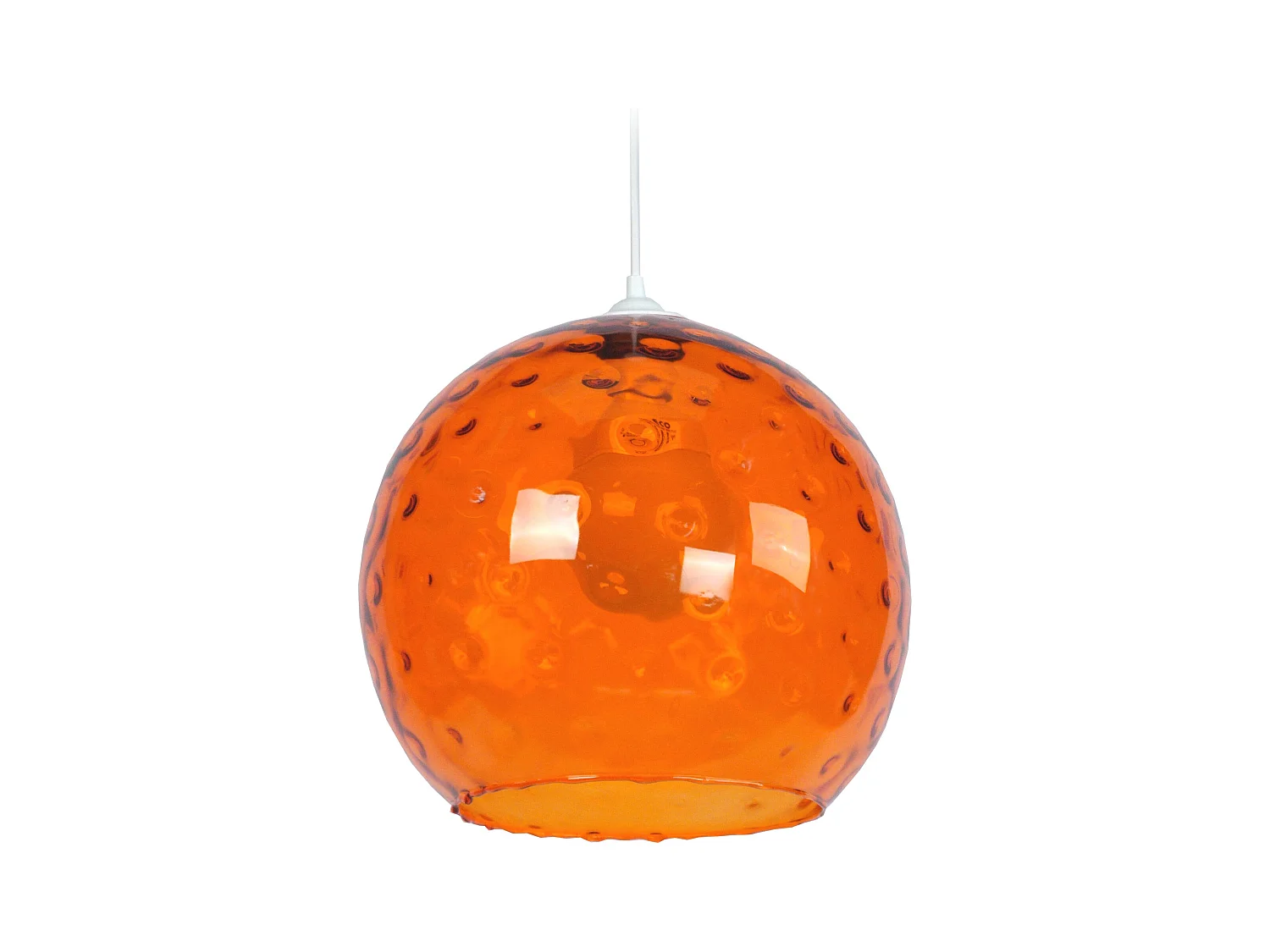Suspensión  TOSEL ,vidrio,Naranja,A85x D30xP30cm