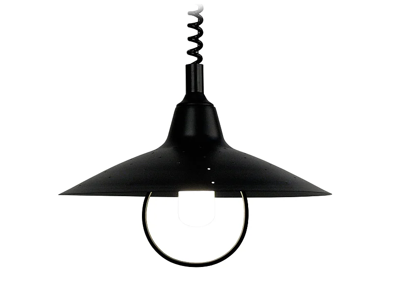 Suspensão TOSEL  M&B ETOILES metal cúpula cinza D37,5 x  H70  cm