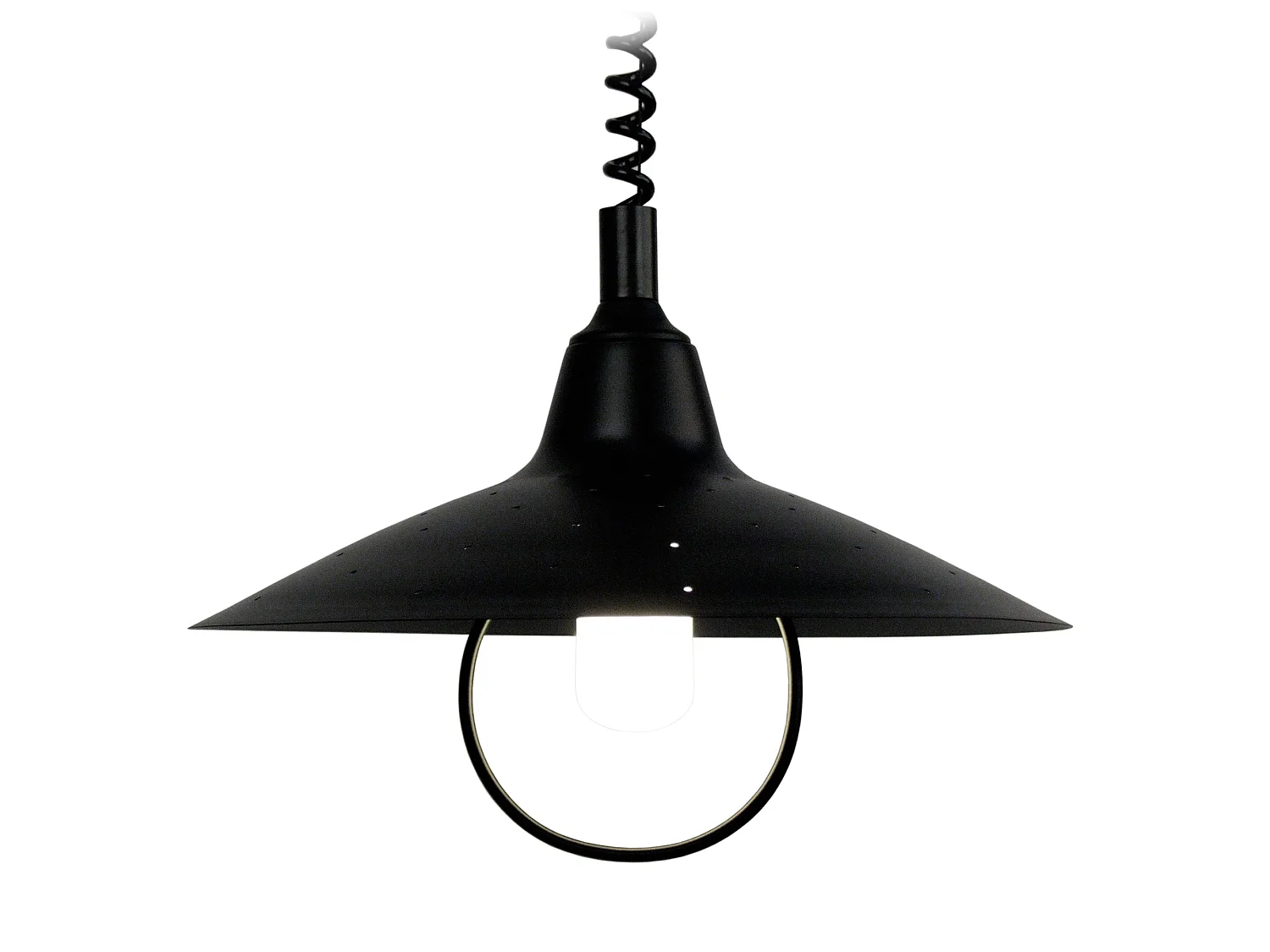 Suspensão TOSEL  M&B ETOILES metal cúpula cinza D37,5 x  H70  cm