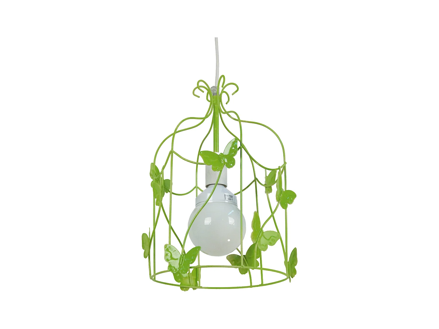Suspensão TOSEL  CAGE PAPILLONS  metal lanterna Verde D23 x  H96  cm