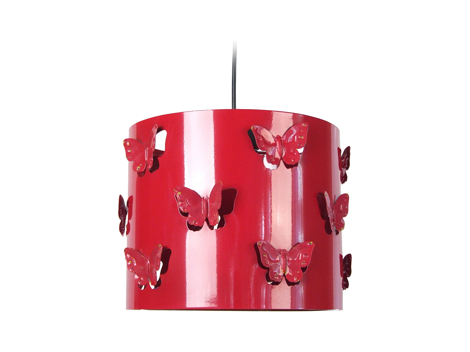 Suspensión  TOSEL ,metal,Rojo, A 80xD27xP27cm