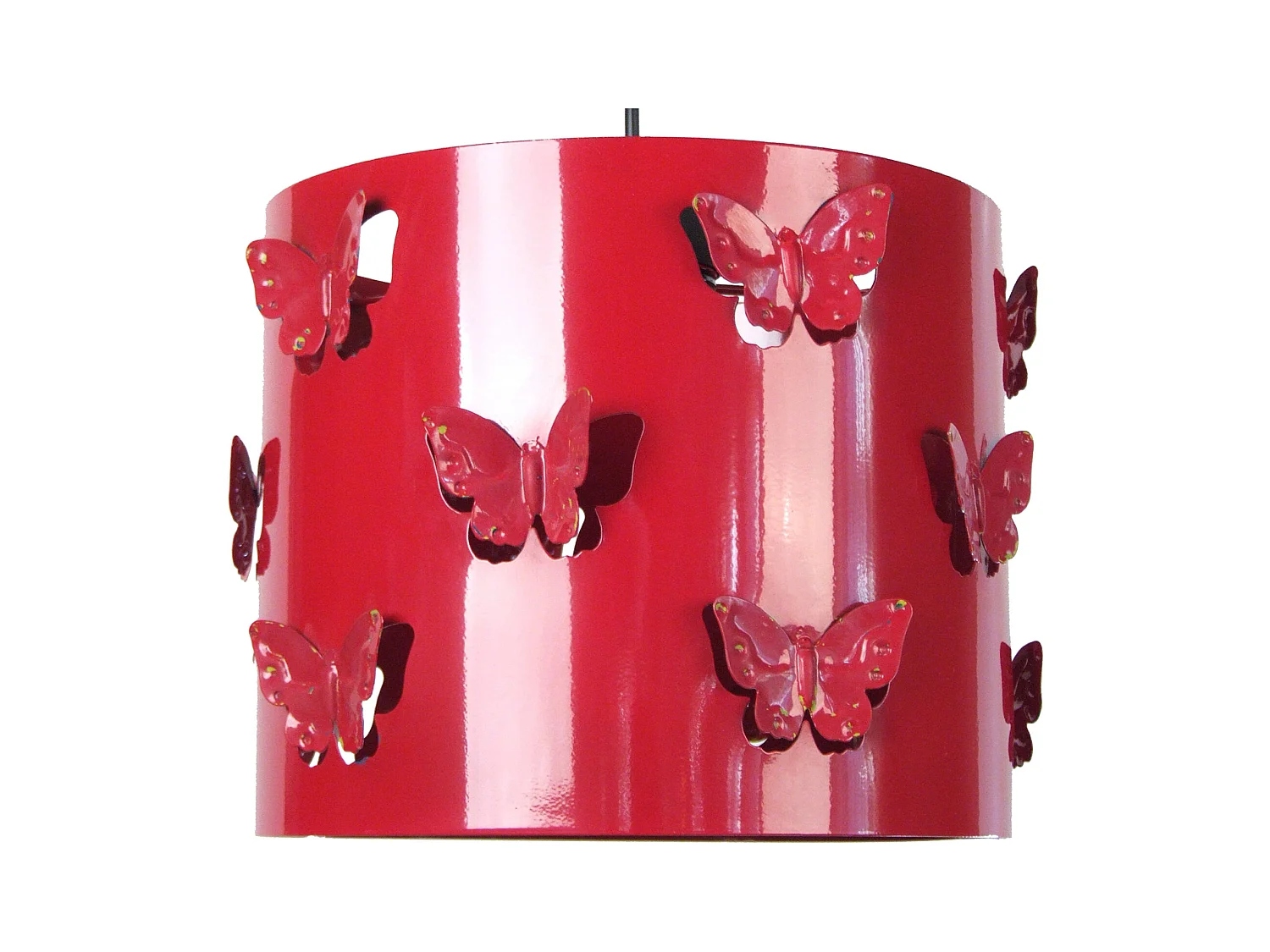 Suspensión  TOSEL ,metal,Rojo, A 80xD27xP27cm