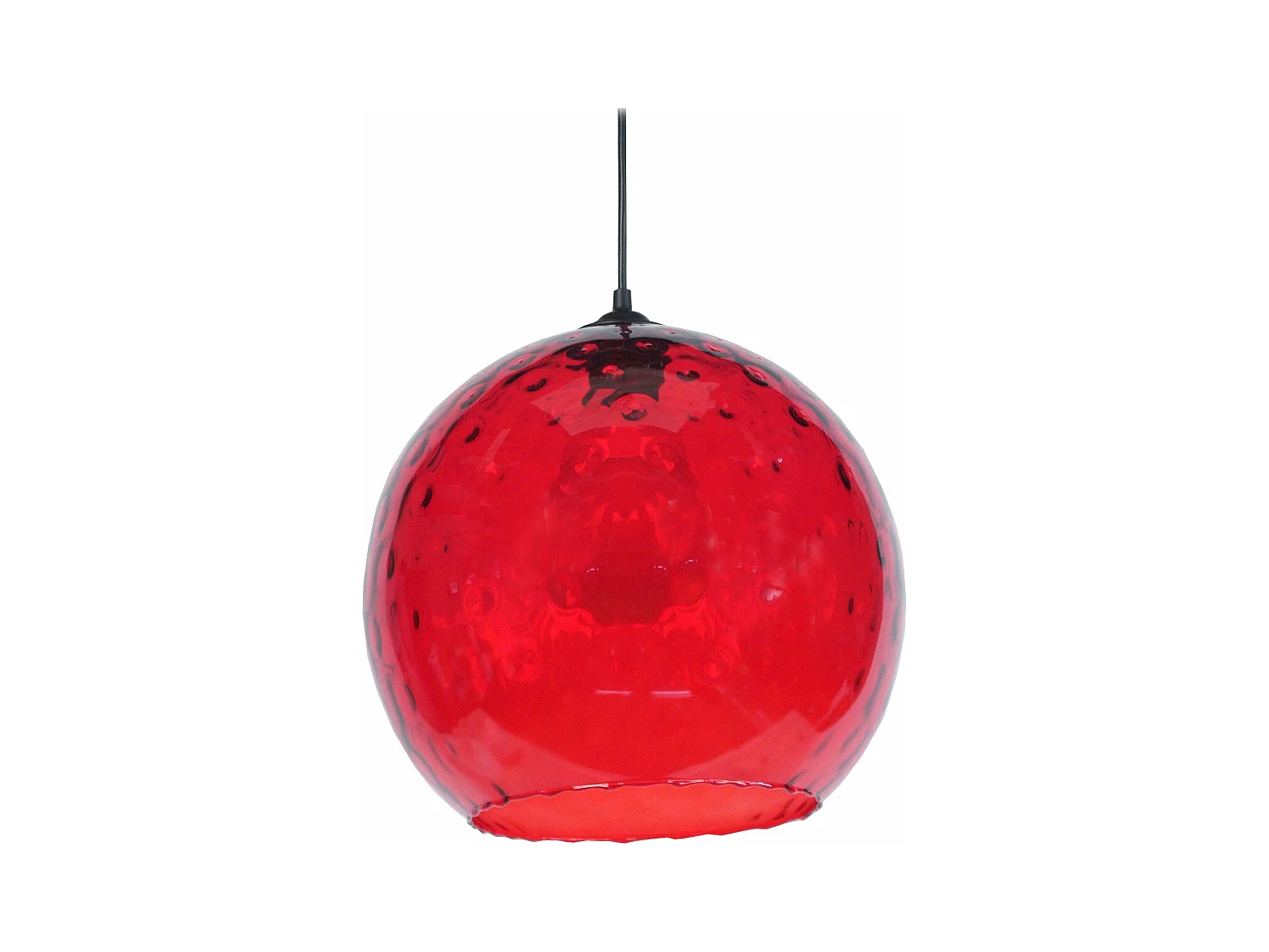 Suspensión  TOSEL ,vidrio-,Rojo,A 85x D30xP30cm