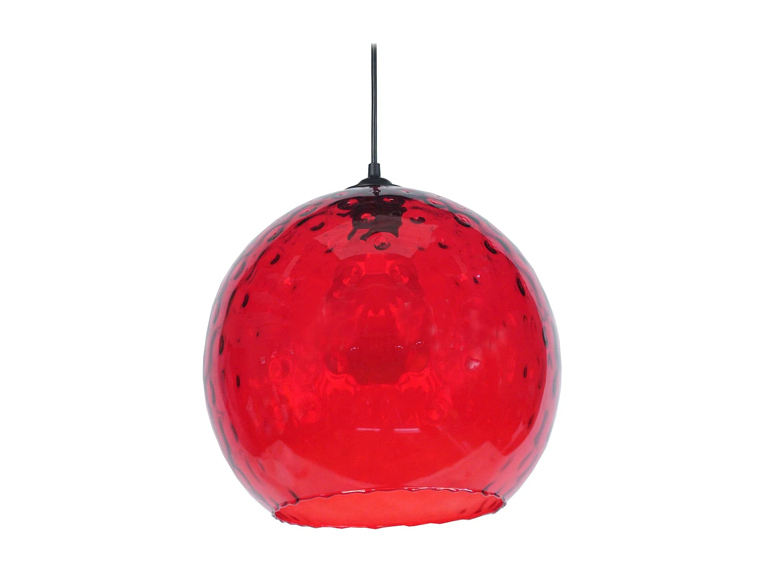 Suspensão TOSEL  GLOBE OPTIQUE vidro globo amarelo D20 x  H77  cm