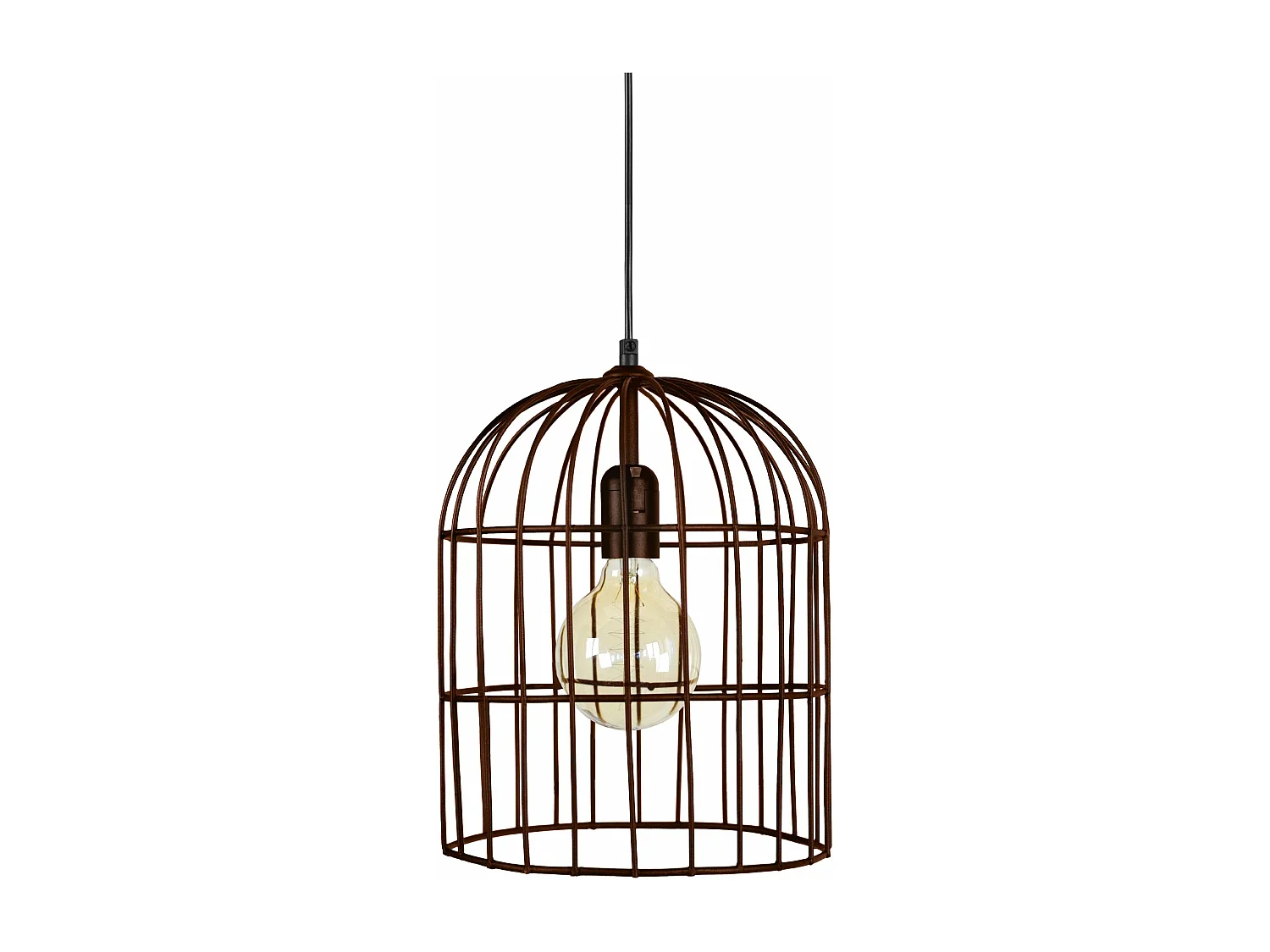 Suspension  filaire métal marron 90 cm.