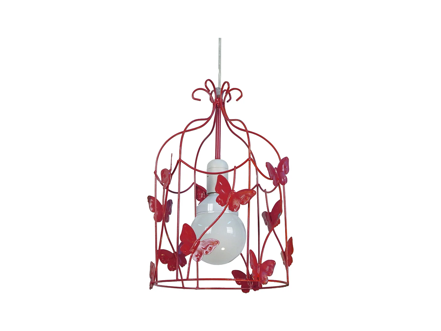 Suspension d'Enfant TOSEL ,métal,Rouge ,H96xD 23xP23cm