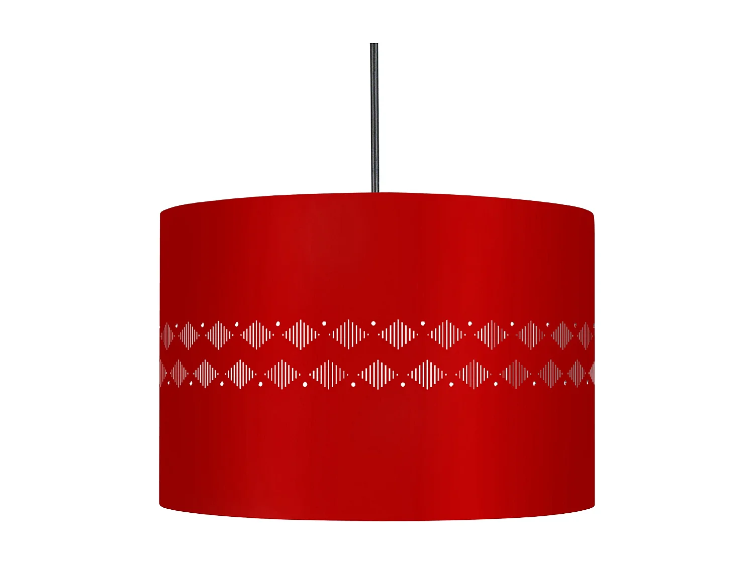 Suspension TOSEL ,métal,Rouge ,H80xD 30x P 30cm